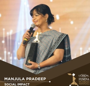 Manjula wins social impact award